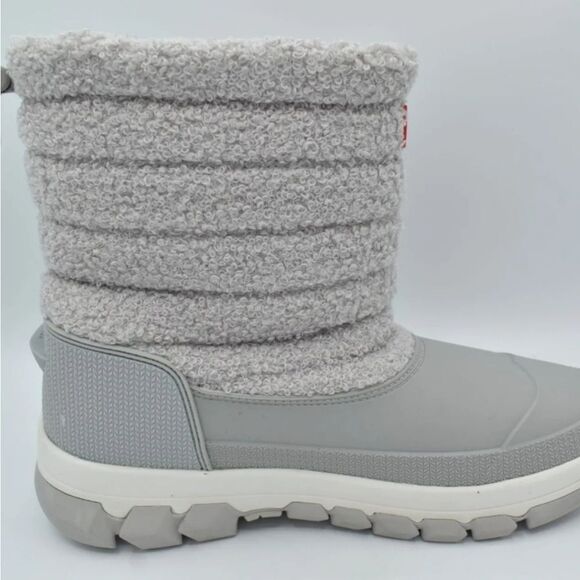 Hunter High Pile Fleece Short Snow Boot - Picture 2 of 12